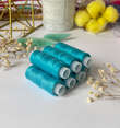 Нитки швейные для трикотажа, Omega 257, голубой, №120  200м, 609Н фото 1
